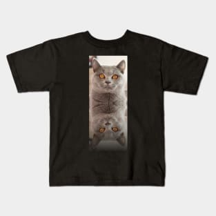 Russian Blue Cat X 2 Kids T-Shirt